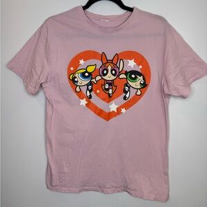 Pink Powerpuff Girls Heart Graphic Tee